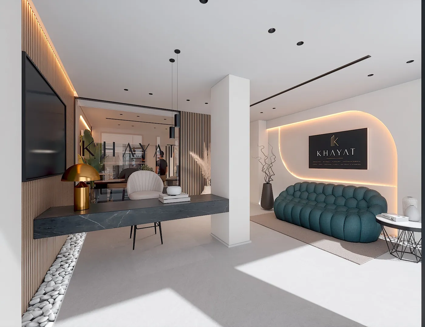 Interior oficina KHAYAT Property Group Valencia